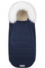 Детский конверт на овчине ДоРечі Baby XS с опушкой Синий, (-20°C)